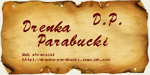 Drenka Parabucki vizit kartica